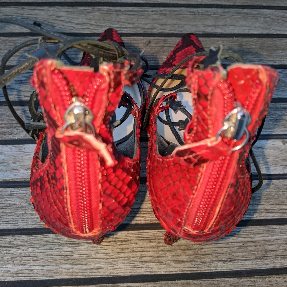 Isa Tapia Python Red Heels - image 3